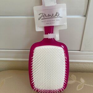 JANEKE 1830 Made in Italy Pink Color Summer HAIR BRUSH Nylon Bristle 9"x4" NEW